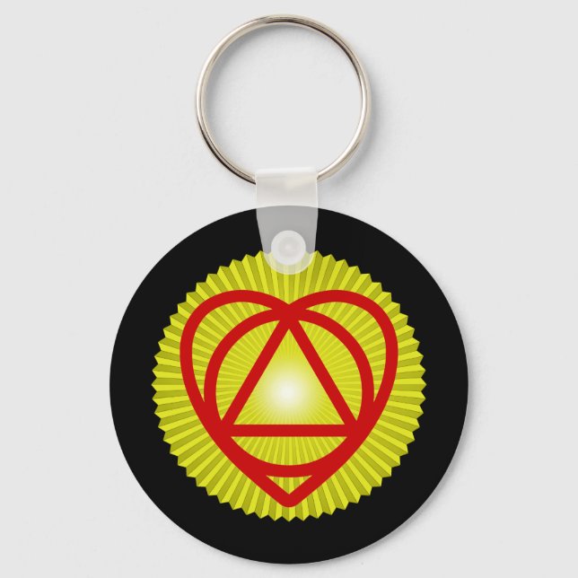 Unitheist-Logo Sonnenburst Schlüsselanhänger (Vorderseite)