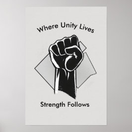 Unity and Strength Inspirational Wall Art Poster