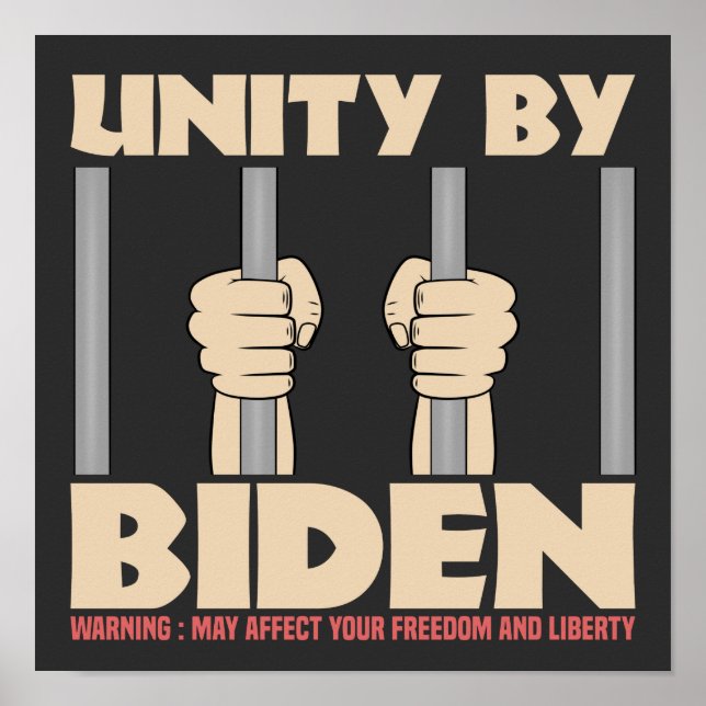 Unity by Biden Funny Joe Biden ruft zur Einheit au Poster (Vorne)