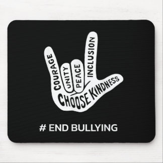 Unity Day Anti Bully Liebe Sign School beenden Sch Mousepad