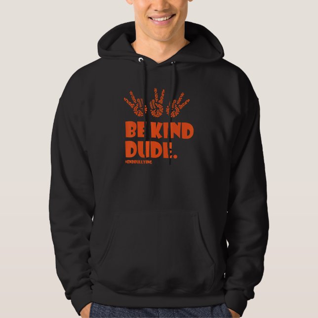 Unity day be kind dude peace dot sign Orange Anti  Hoodie (Vorderseite)