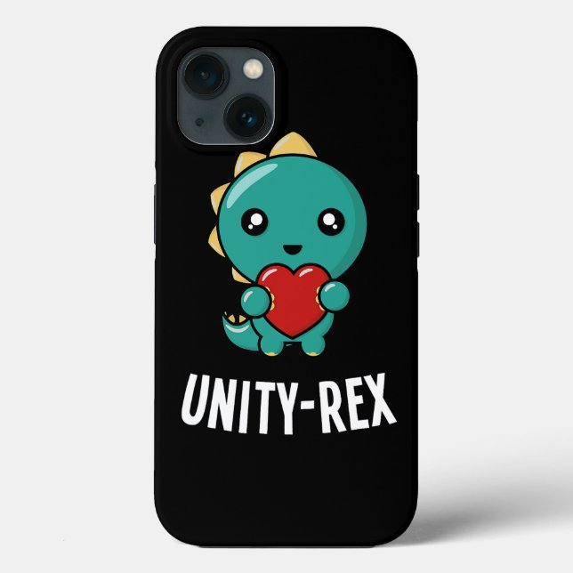 Unity Day Kind Dinosaurier TRex UnityRex Anti Bull Case-Mate iPhone Hülle (Rückseite)