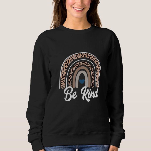 UNITY DAY Orange Anti Bullying Leopard Raibow Sweatshirt (Vorderseite)
