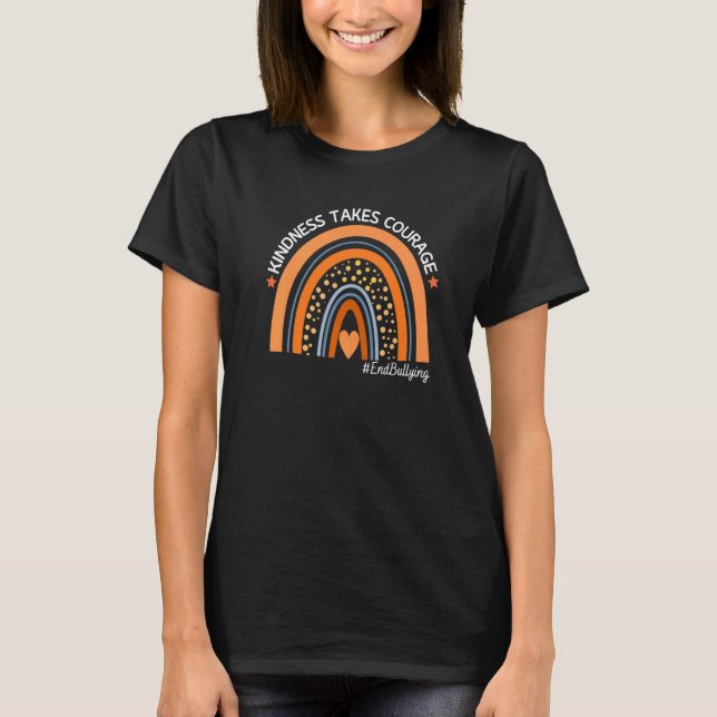 Unity Day Orange T-Shirt Kindness gewinnt Courage  (Vorderseite)
