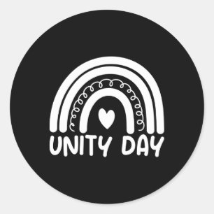 Unity Day stoppt die Schikanen Kindness S Orange U Runder Aufkleber