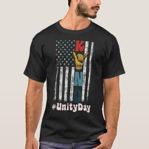 Unity Day USA Fahne mit freundlichen Grüßen gegen T-Shirt