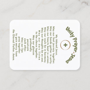 Unity-Gebet Jesu Gebetskarte für 8,9 cm x 6,4 cm Visitenkarte