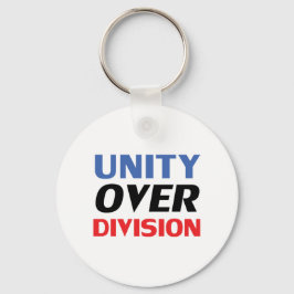 "Unity over Division" blau, rot, schwarz, weiß Schlüsselanhänger