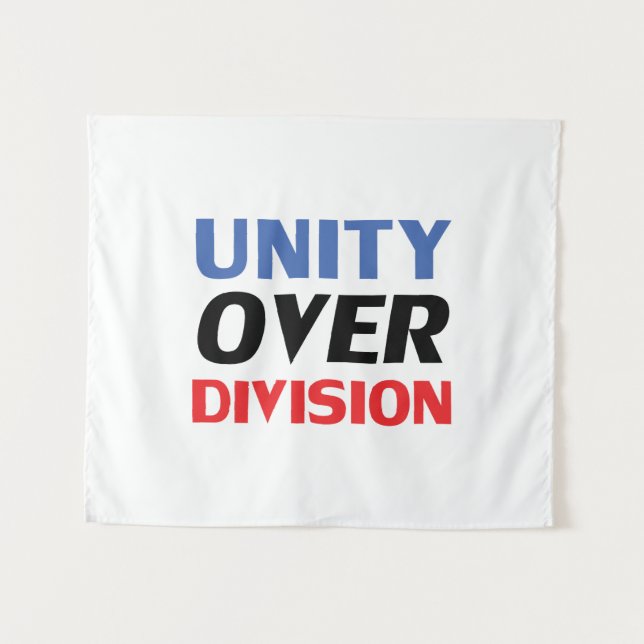 "Unity over Division" Wandteppich (Vorderseite (Horizontal))