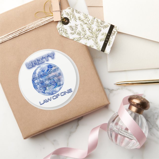 UNITY Stickers! UNIT-GLOBUS-AUFKLEBER! Runder Aufkleber (Schenken)