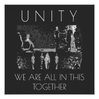 "Unity, Together", inspirierendes, weißes, graues 
