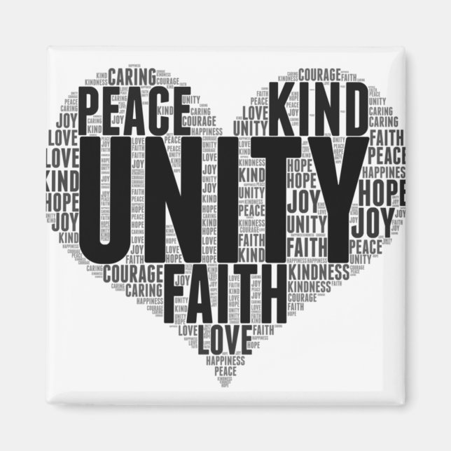 Unity WordCloud sei eine Art, Orange Unity zu stop Magnet (Vorne)