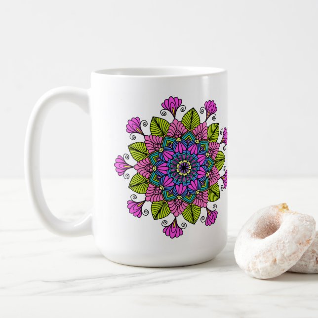 Universal Awakening Mandala Coffee Mug Kaffeetasse (Mit Donut)