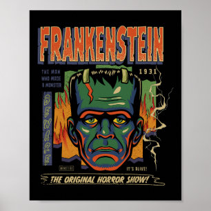 Universal-Monster Frankenstein Vintage Halloween Poster