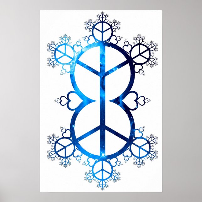Universal Peace & Love Fractal Poster (Vorne)