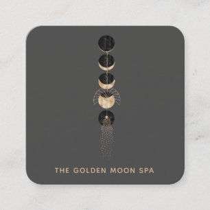*~* Universale Goldene Mondphasen Glitzer Kosmisch Quadratische Visitenkarte