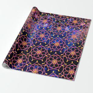 Universe Galaxy mit Mandala-Blume Geschenkpapier