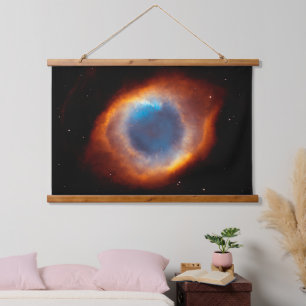 Universe Helix - Auge Gottes 1 Wandteppich Mit Holzrahmen