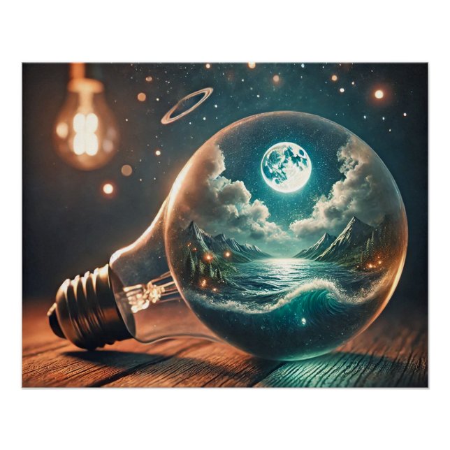 Universe in a Bulb – Dreamscape of Light and Water Poster (Vorderseite)