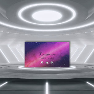 Universe Pink und Dark Blue Space funkelnde Juwele Visitenkarte