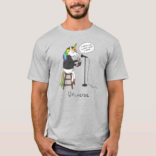 Universe Unicorading Poetry Funny Men' T - Shirt (Vorderseite)