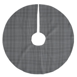 Universell Gray Granite Tartan Kariert Polyester Weihnachtsbaumdecke