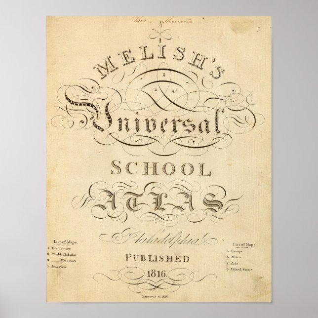 universell School Atlas Poster (Vorne)