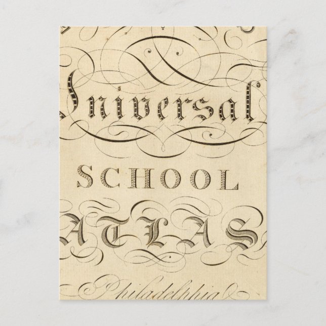 universell School Atlas Postkarte (Vorderseite)