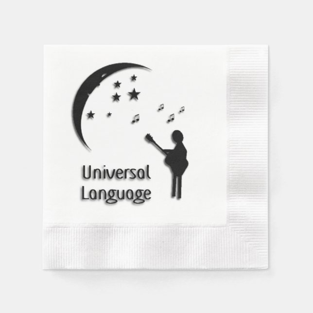Universell-sprachliches Musikdesign Serviette (Vorderseite)