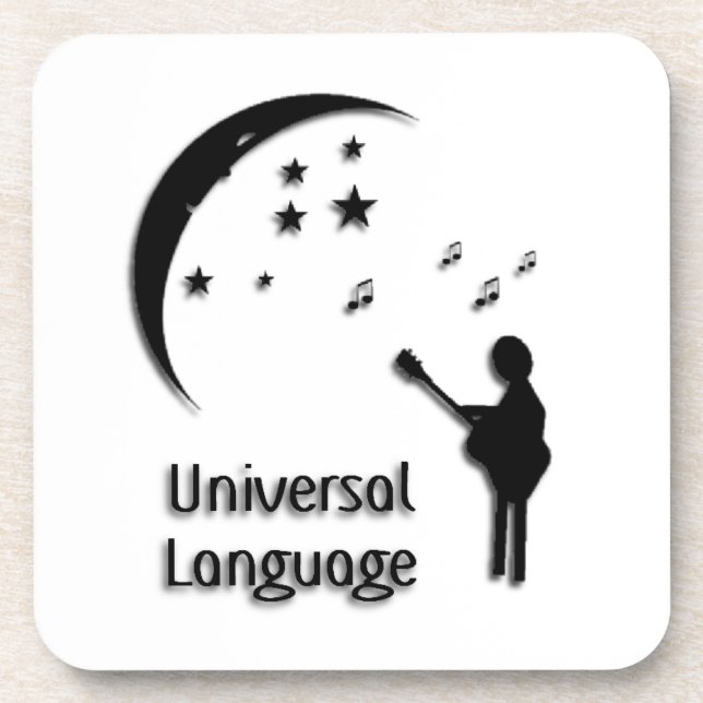 Universell-sprachliches Musikdesign Untersetzer (Vorderseite)