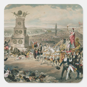 Universelle Demokratische und Soziale Republik Quadratischer Aufkleber