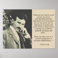 Universelle Erleuchtung - Tesla Poster
