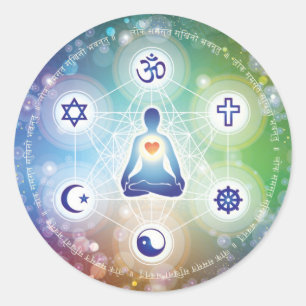 Universelle Gewerkschaft - alles mag glücklich sei Runder Aufkleber