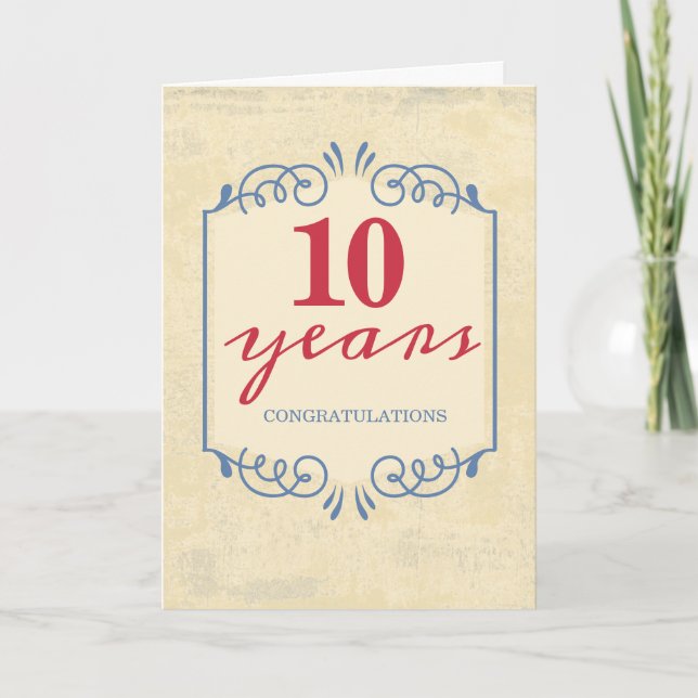 Universelle Jubiläumskarte für Mitarbeiter im Zoll Karte (Vorderseite)