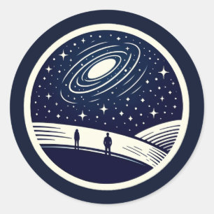 Universelle Kontemplation Blanket Minimalistisch k Runder Aufkleber