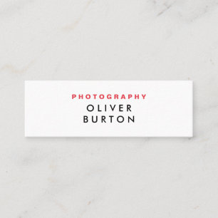 Universelle Mini-Visitenkarte für Fotografen. Mini Visitenkarte