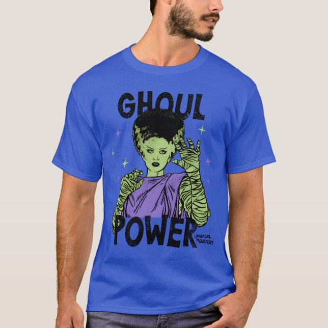 Universelle Monster Ghoul Power Frankensteins Brid T-Shirt (Vorderseite)
