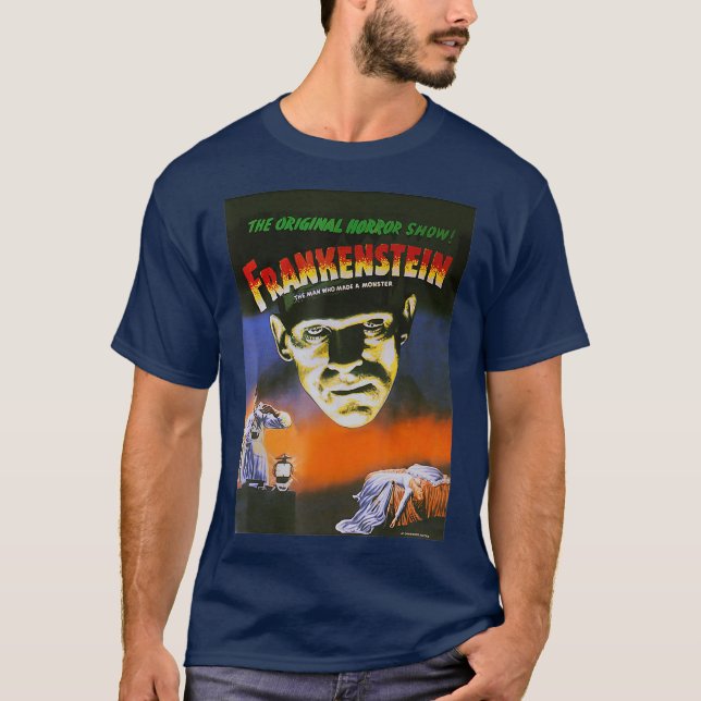 Universelle Monster störten Frankenstein-Film T-Shirt (Vorderseite)