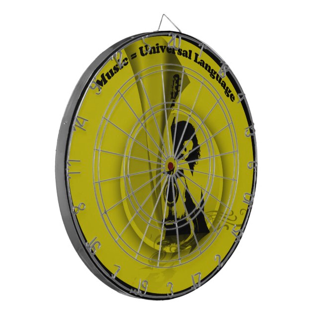 Universelle Musiksprache Dartscheibe (Vorderseite Links)