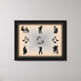 Universelle Musiksprache überzogene Canvas Print Leinwanddruck