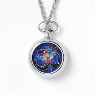 Universelle OM-Dhyana-Halskette-Uhr Armbanduhr