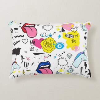 Universelle Trend Hand zeichnend nahtlose Muster.  Dekokissen