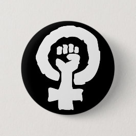 Universelle weibliche Symbol solidaritätshand Button