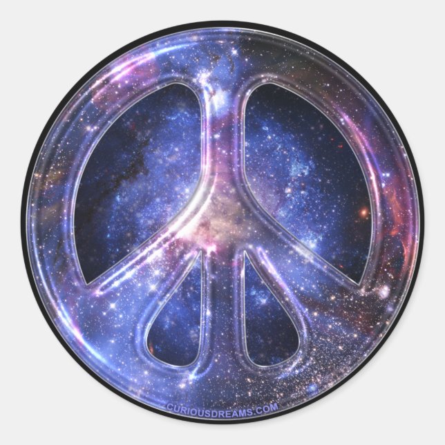 Universeller Friedenskleber Runder Aufkleber (Vorderseite)