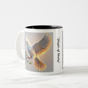 "Universeller Friedenswunsch" Zweifarbige Tasse
