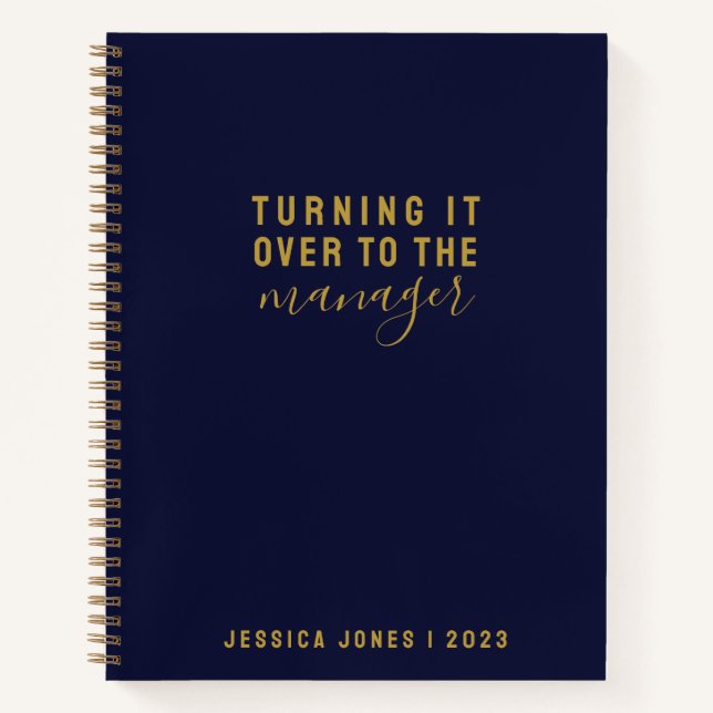 Universeller Manager Elegantes blaues Gesetz der A Notizbuch (Vorderseite)