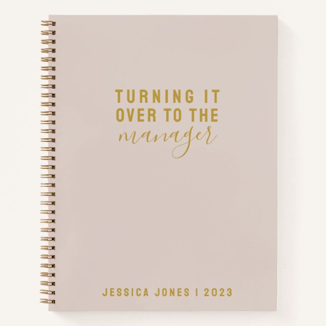 Universeller Manager Simple Pink Journal Notizbuch (Vorderseite)