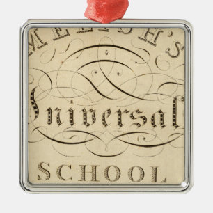 universeller Schulatlas Silbernes Ornament