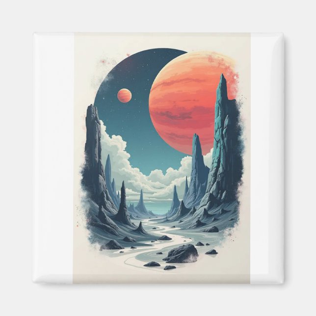 Universelles Abenteuer: Weltraumkunst vertiefen fü Magnet (Vorne)