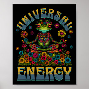 Universelles Energie-Mandala-Yoga-Meditierender Fr Poster